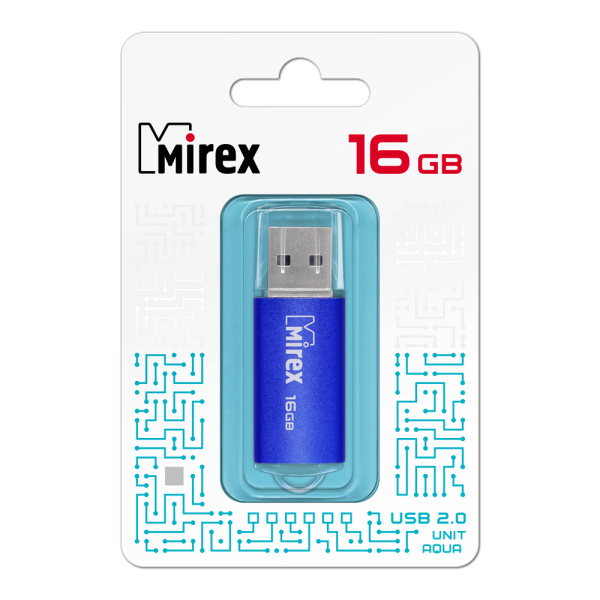 Флешка 16GB USB Flash Mirex UNIT (Синий) 13600-FMUAQU16