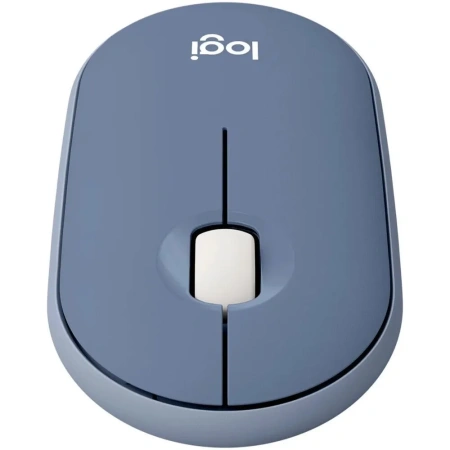 Мышь Logitech M350 Pebble (оптическия, 1000 dpi, 3 кнопки, цвет blueberry)