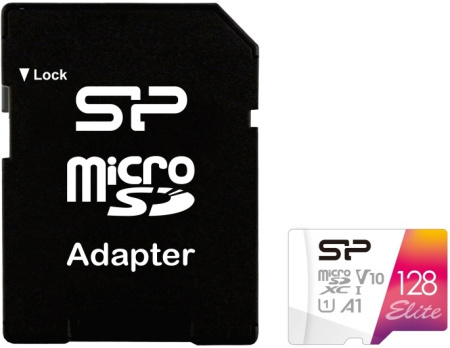 Карта памяти Silicon Power 128GB Elite microSDHC (с адаптером)