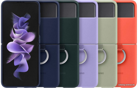 Чехол Samsung Silicone Cover with Ring для FLIP3, Navy
