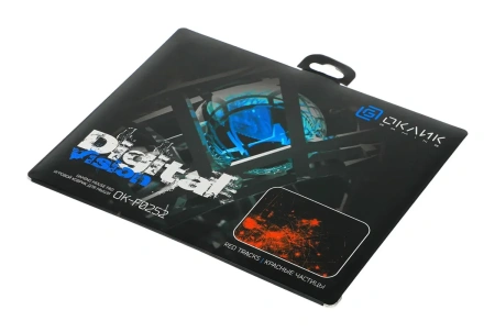 Коврик для компьютерной мыши Oklick OK-F0252 (200х250мм, черный/красный)