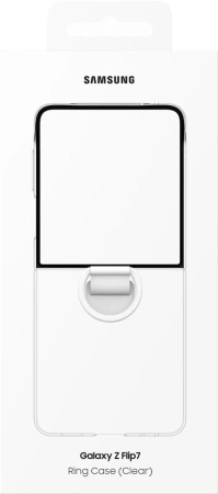 Чехол Samsung Ring Case Z Flip7 EF-QF766CTEGRU (прозрачный)