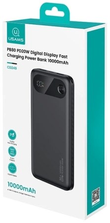 Внешний аккумулятор Usams CD249 PB80 10KCD24901 (черный)