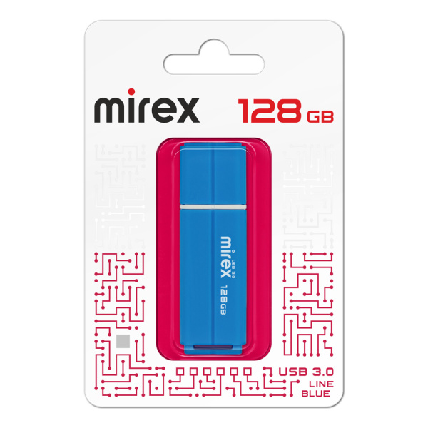 Флешка 128GB Mirex Color Blade Line USB 3.0 (синий)