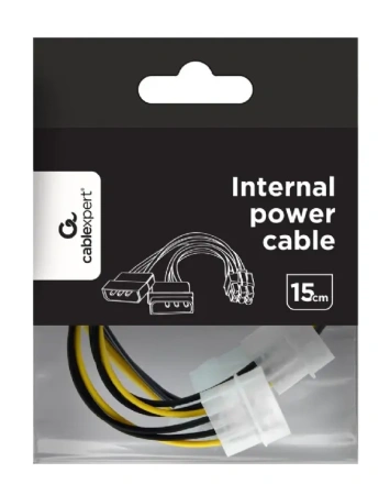 Кабель MOLEX - PCI Express Cablexpert CC-PSU-6 (2x Molex - PCI Express 6 pin, 15см)