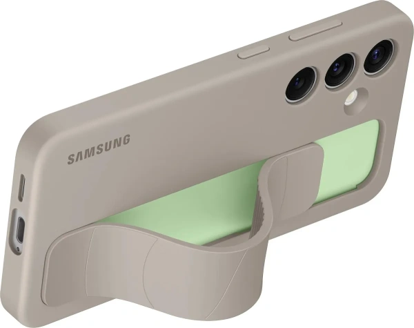 Чехол-накладка Samsung Standing Grip Case S24+ (серо-коричневый)