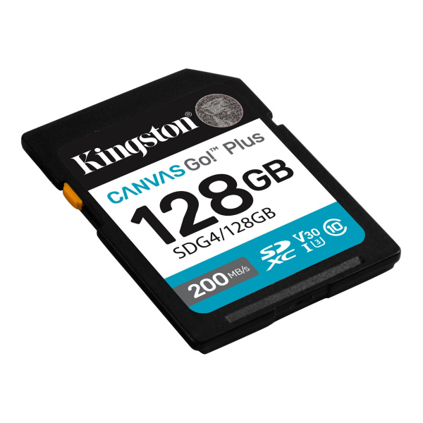 Карта памяти Kingston 128GB Canvas Go! Plus SDXC SDG4/128GB