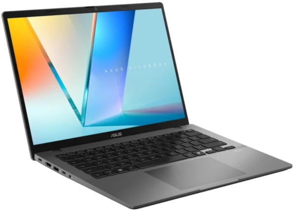 Ноутбук ASUS Vivobook S14/ S3407CA-LY104/ U5-225H/ 14 WUXGA 16:10 IPS-level AG 300nits/ UHD/ 16GB/ 512GB/ DOS/ мышь + рюкзак/ Matte Gray