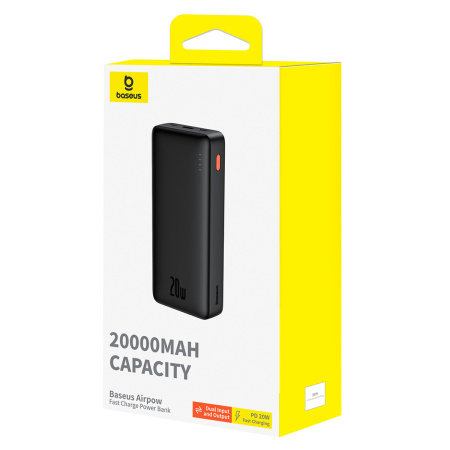 Портативное зарядное устройство Baseus Airpow 20000mAh (20W, черный)