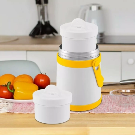 Ланч-бокс Kitfort KT-1241-1 (бело-желтый)