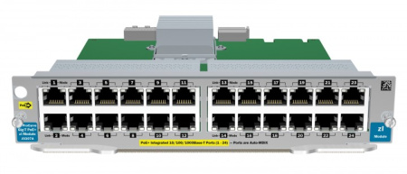 Коммутатор HP 24-port 10/100/1000 PoE+ zl Module J9307A