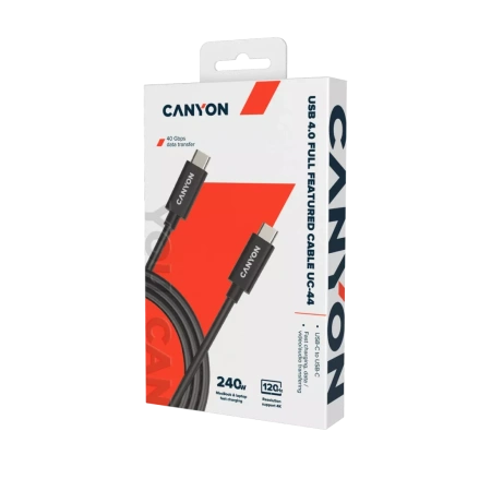 Кабель Canyon UC-44 (USB Type-C, 1 м, черный)