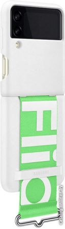 Чехол Samsung Silicone Cover with Strap для FLIP3, White