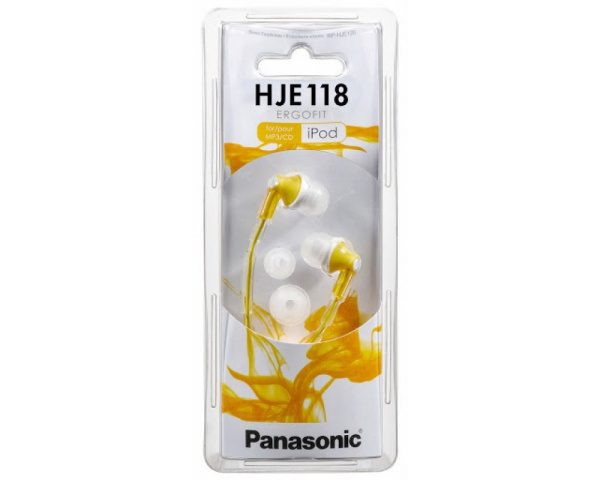 Наушники Panasonic RP-HJE118GUY (Жёлтый)
