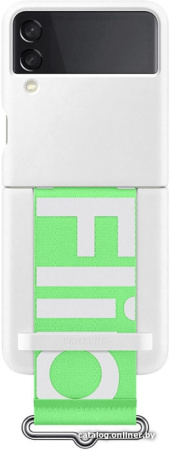 Чехол Samsung Silicone Cover with Strap для FLIP3, White