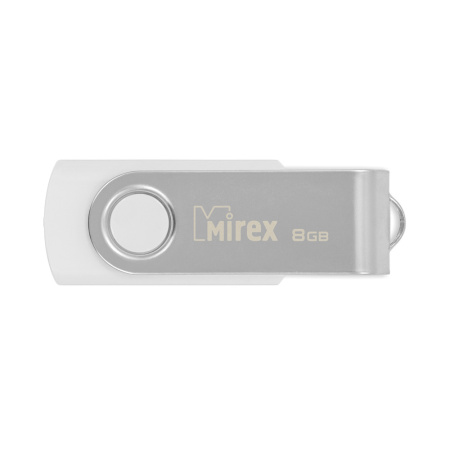 Флешка 8GB USB Flash Mirex SWIVEL (Белый) 13600-FMUSWT08