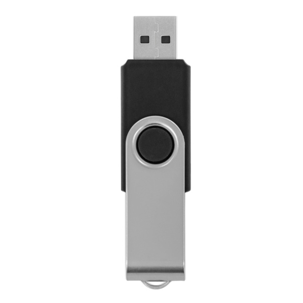 Флешка 64GB USB Flash Mirex Swivel Rubber (черный/серебристый)