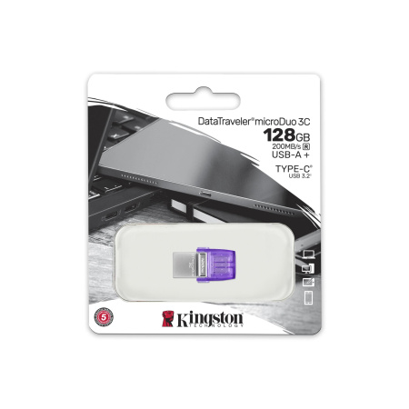 Флэшка Kingston DataTraveler MicroDuo 3C 128GB USB 3.2 Gen 1 Type-A/Type-C