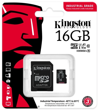 Карта памяти Kingston 16GB Industrial microSDHC SDCIT2/16GB