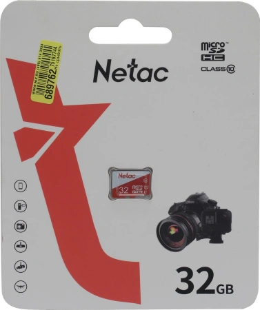 Карта памяти Netac 32GB P500 ECO microSDHC NT02P500ECO-032G-S