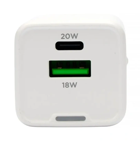 Сетевое зарядное Cablexpert MP3A-PC-61 GaN (USB Type-A/Type-C, 20Вт, белый)