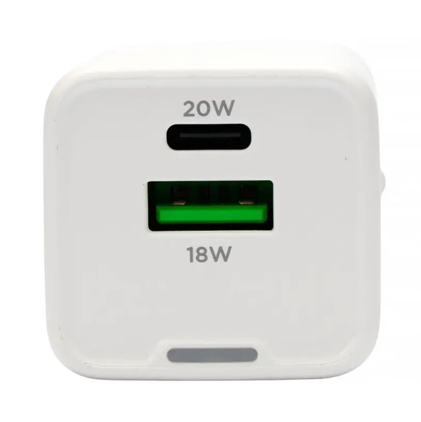 Сетевое зарядное Cablexpert MP3A-PC-61 GaN (USB Type-A/Type-C, 20Вт, белый)