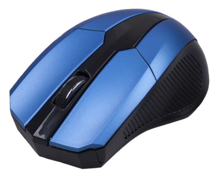 Мышь беспроводная Ritmix RMW-560, оптическая, 1 000 dpi, 3 кнопки (черный, синий)