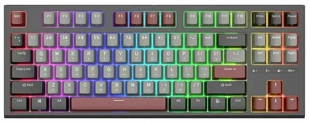 Клавиатура Royal Kludge RKR87 RGB (черный/серый/красный, RK Blue)
