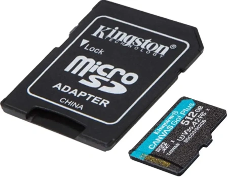 Карта памяти Kingston 512GB Canvas Go! Plus microSDXC SDCG3/512GB (с адаптером)