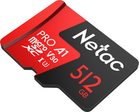 Карта памяти Netac 512GB P500 Extreme Pro microSDXC NT02P500PRO-512G-R (с адаптером)