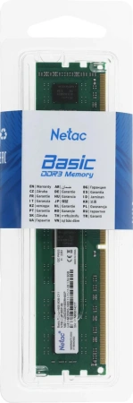 Оперативная память Netac 8GB Basic DDR3 NTBSD3P16SP-08 (1600МГц)