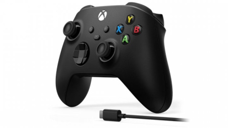 Беспроводной контроллер Xbox Carbon Black (EU version, model 1914) + USB-С Cable