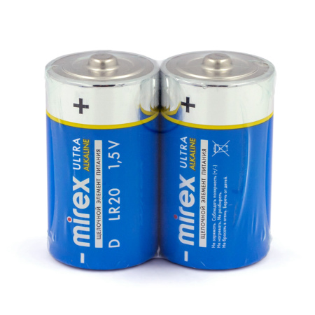 Батарейки Mirex D LR20 Ultra Alkaline 23702-LR20-S2 (2 шт)