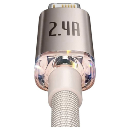 Кабель USB Type-A - Lightning Baseus Crystal Shine (USB 2.0, 2м, розовый)