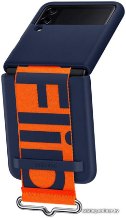 Чехол Samsung Silicone Cover with Strap для FLIP3, Navy