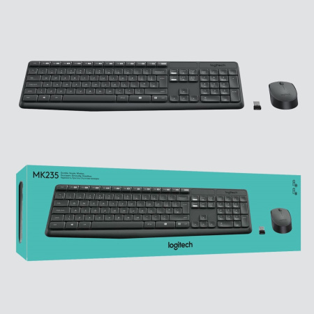 Беспроводной набор клавиатура + мышь Logitech MK235 Wireless Combo 920-007948