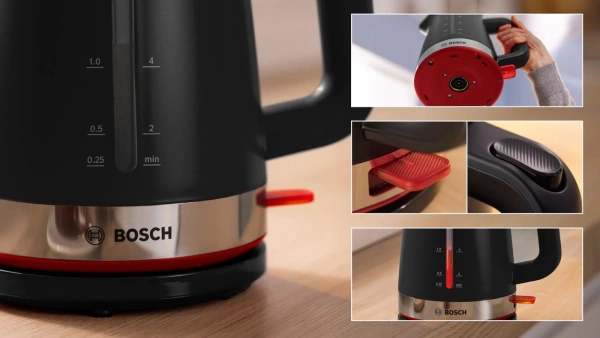 Электрический чайник Bosch TWK4M223 (черный)