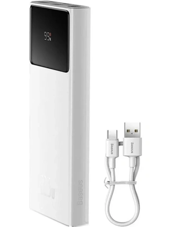 Внешний аккумулятор Baseus Star-Lord Digital Display Fast Charge Power Bank 22.5W 10000mAh (белый)