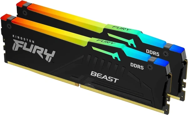Оперативная память Kingston 2x16ГБ FURY Beast RGB DDR5 KF564C32BBEAK2-32 (6400МГц, EXPO)