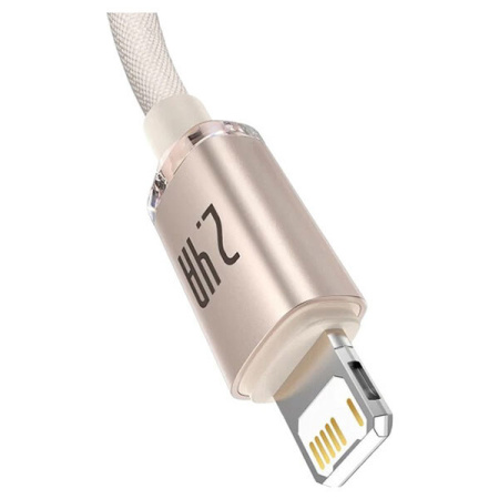 Кабель USB Type-A - Lightning Baseus Crystal Shine (USB 2.0, 2м, розовый)