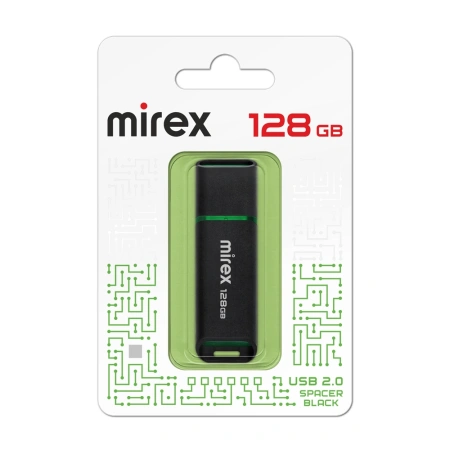 Флешка Drive Mirex 128 GB USB 2.0 SPACER BLACK 