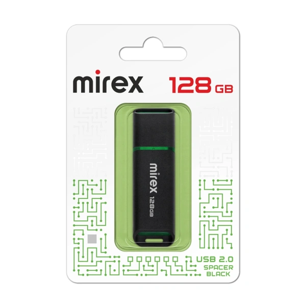 Флешка Drive Mirex 128 GB USB 2.0 SPACER BLACK 