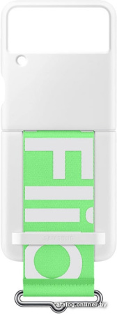 Чехол Samsung Silicone Cover with Strap для FLIP3, White