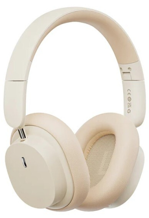 Наушники с микрофоном Baseus Bowie D05 (белый/бежевый)