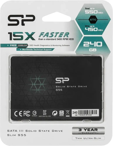Внутренний SSD-диск Silicon Power Slim - S55 240GB