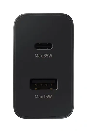 Сетевое зарядное устройство Samsung EP-TA220 EP-TA220NBEGEU (Type-C/Type-A, 35W, черный)