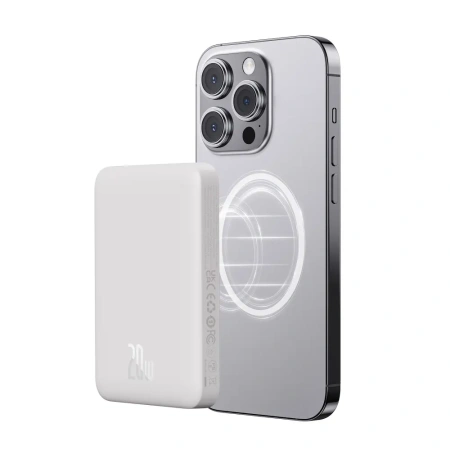 Внешний аккумулятор Baseus Magnetic Mini Air 10000mAh PPCXM10A (20W, белый)