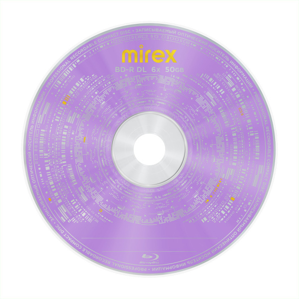 BD-R диск Mirex 50Gb 6х Dual Layer (1 шт., Slim case, двухслойный)