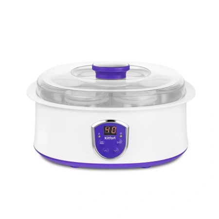 Йогуртница Kitfort KT-2088-1 бело-фиолетовая