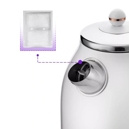 Чайник Kitfort KT-6102-3 (белый с золотом)